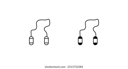Icono de cuerda con fondo blanco Vector Ilustración de stock