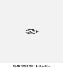 icono de cuerda.vector de cuerda en fondo gris
