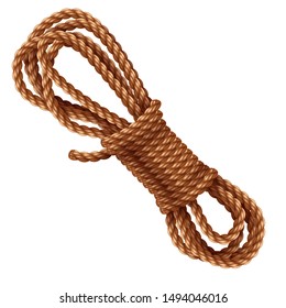 Rope isolated on white, EPS 10 vector