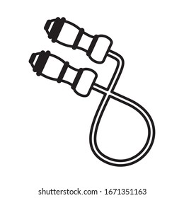 Seilspringen im Flachstil Symbol Vektorillustration Design