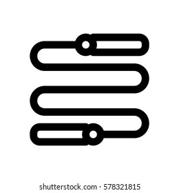 Rope jump mini line, icon, background and graphic. The icon is black and white, linear  flat, vector, pixel perfect, minimal, suitable for web and print. 