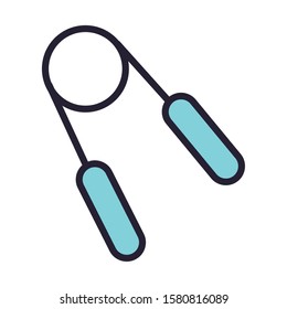 rope jump sport isolated icon vector illustration design