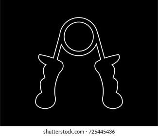 rope jump  thin line icon illustration design