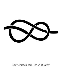 Rope knot black hand drawn icon