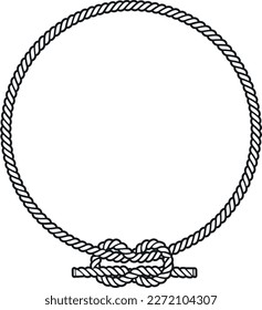 Rope with Knot Circle Design (Editable file) - Vector Illustration