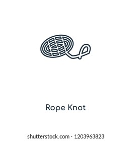 Rope Knot concept line icon. Linear Rope Knot concept outline symbol design. This simple element illustration can be used for web and mobile UI/UX.