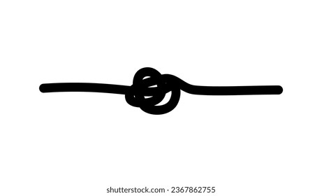 nudo de cuerda, silueta vectorial de alta calidad