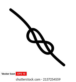Seien Sie ein Symbol für Knoten. Einzeln auf weißem Hintergrund 