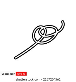 Rope knot icon. Isolated on a white background 