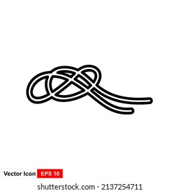 Seien Sie ein Symbol für Knoten. Einzeln auf weißem Hintergrund 