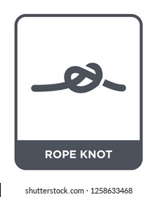 rope knot icon vector on white background, rope knot trendy filled icons from Nautical collection, rope knot simple element illustration