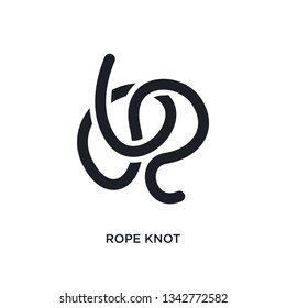 rope knot isolated icon. simple element illustration from nautical concept icons. rope knot editable logo sign symbol design on white background. can be use for web and mobile