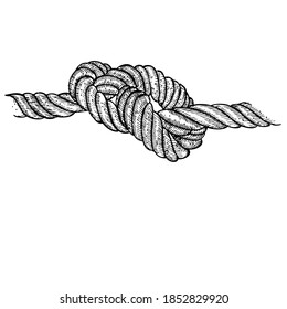 Rope Knot Isolated On White Stock Vector (Royalty Free) 1852829920 ...