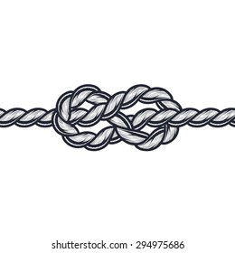 Rope knot isolated on a white background