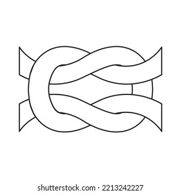 rope knot line icon vector symbol