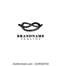 Rope Knot Logo Cartoon Icon Design Template Black Modern Isolated Creative Illustration