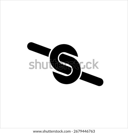 Rope knot logo design with letter S concept.