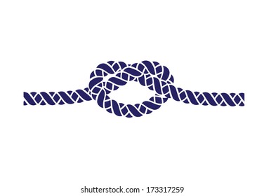 rope knot on a white background
