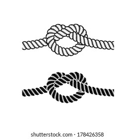 rope knot on a white background