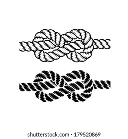rope knot on a white background
