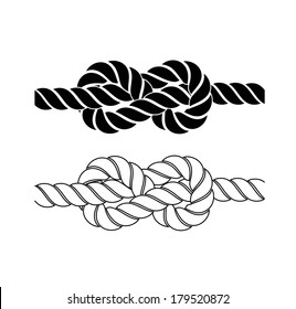 how to draw rope and knots