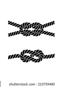 rope knot on a white background