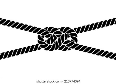 rope knot on a white background