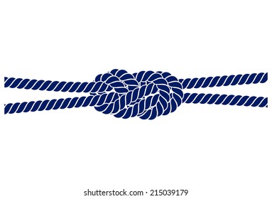 Rope Knot On A White Background