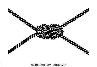 rope knot on a white background