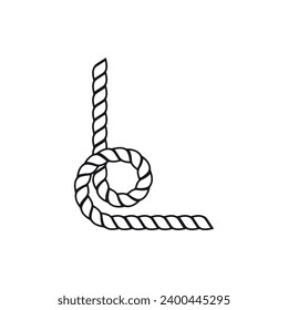 Rope knot sketch, marine knots, vector seamless pattern illustration, ,line , design element. for logo, web, illustration or game interface logo L LO