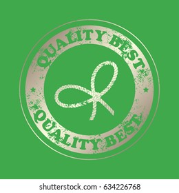 rope knot . Stamp with text. Quality  best
