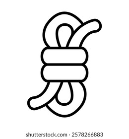 Rope Knot Vector Line Icon Design