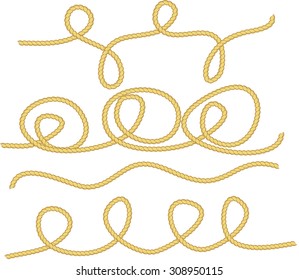 Rope knots collection.