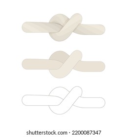 Rope knots. Rope knots symbols vector illustrations. Part of est.