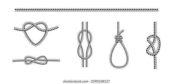 Rope Knots and Twists Illustration Vector Set
