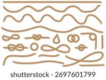 Rope knots vector decorative vintage elements