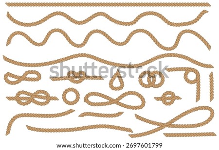 Rope knots vector decorative vintage elements