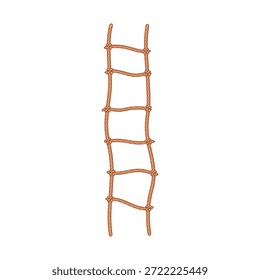 Rope ladder provides a visual metaphor for reaching goals, overcoming obstacles, and exploring new heights, symbolizing progress, challenge, and upward movement