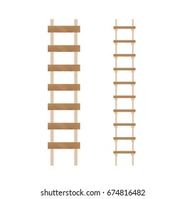 Rope ladders on a white background.Vector illustration.
