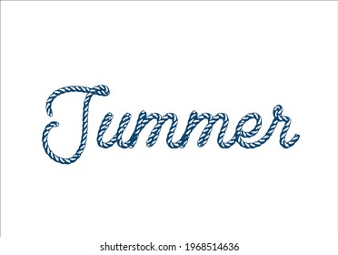 rope lettering vector art design 