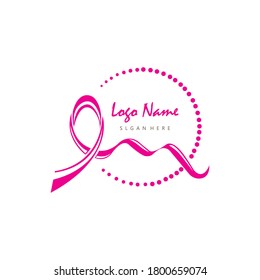 rope logo, ribbon illustration circle color design vector template