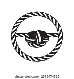 Rope logo using a vector illustration design template