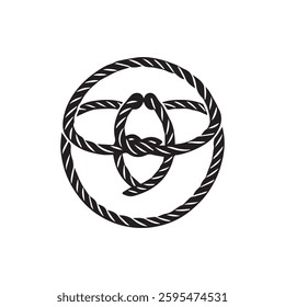 Rope logo using a vector illustration design template