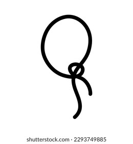 Rope loop untied knot vector icon on white background..eps