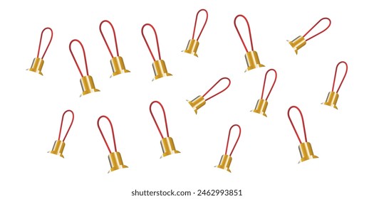 Rope Loops Hanging Icons, Collection Of Hooks Vector Illustration.