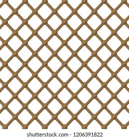 Rope net pattern. Isolated vector illustration on white background.