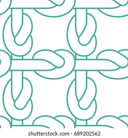 Rope node pattern. Bonded twine ornament.  Textile texture
