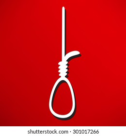 Rope noose with hangman's knot.