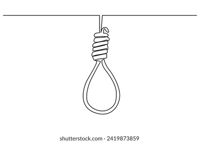 rope object nobody one line art design vector