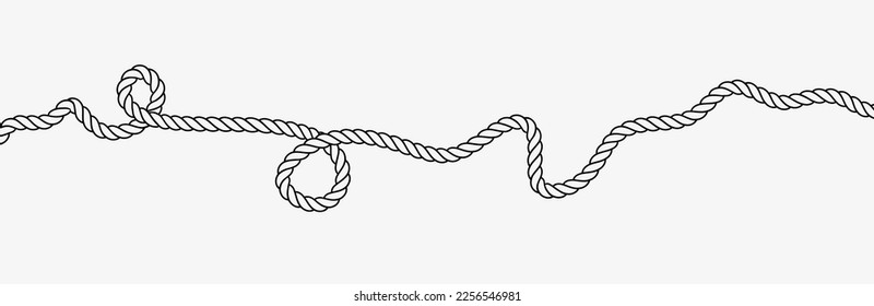 rope on white background. vector illustration